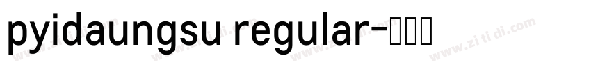 pyidaungsu regular字体转换